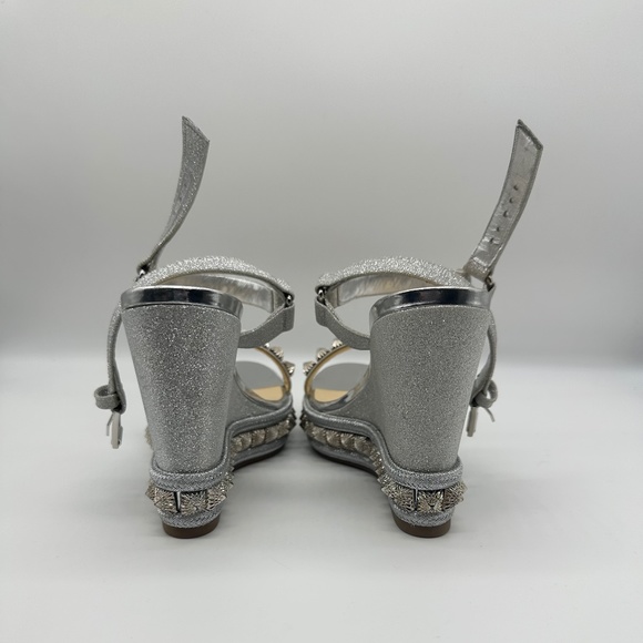 Super Sparkly, Silver Glitter Wedges - Picture 11 of 16